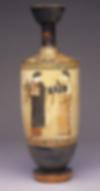Oil Jar (Lekythos) with Two Women Carrying Funerary Gifts